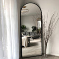 Modern Black Arched Mirror – Full-Length